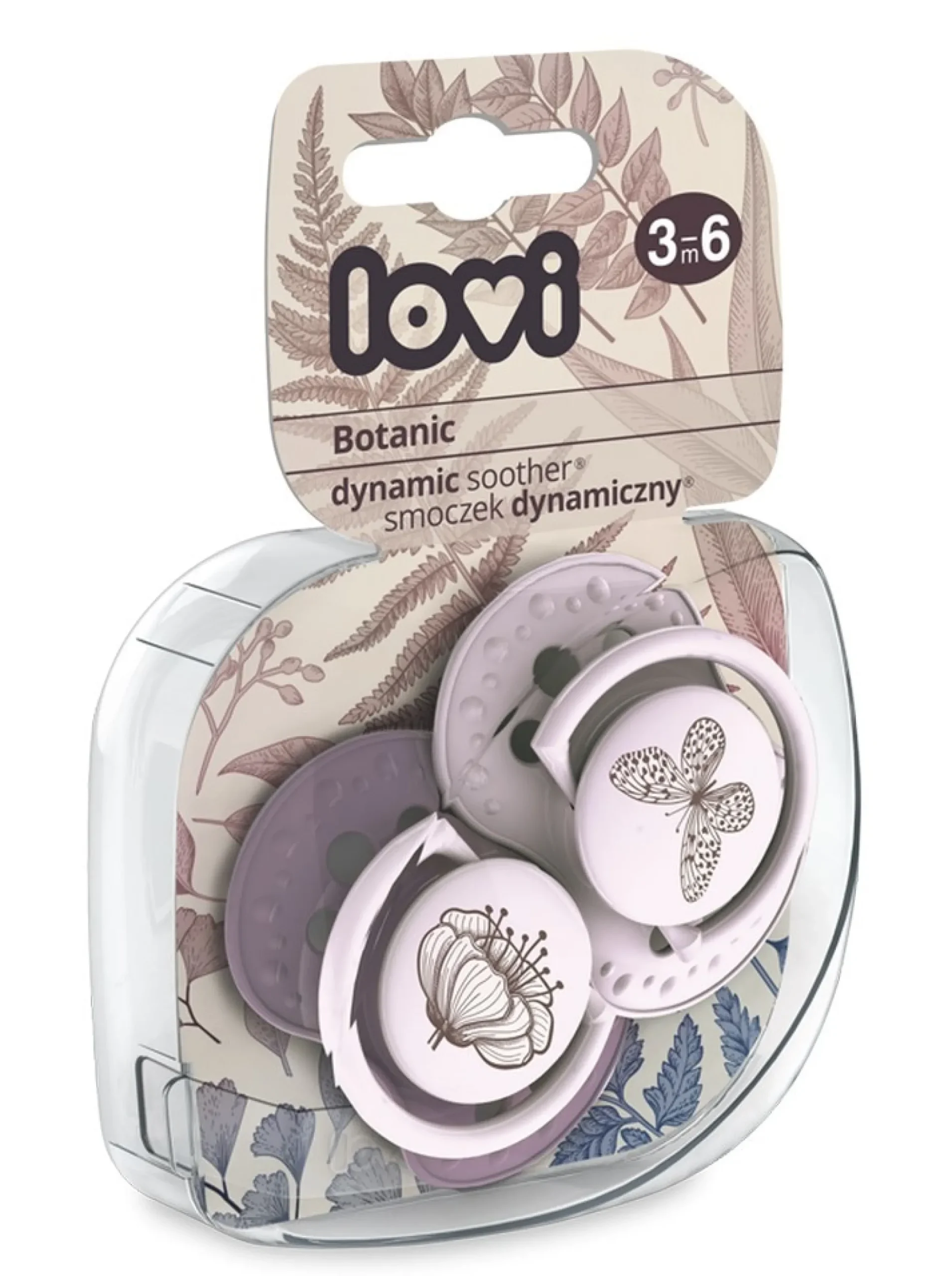 Dynaaminen tutti silik Lovi 3-6 kk (2 kpl) Botanic
