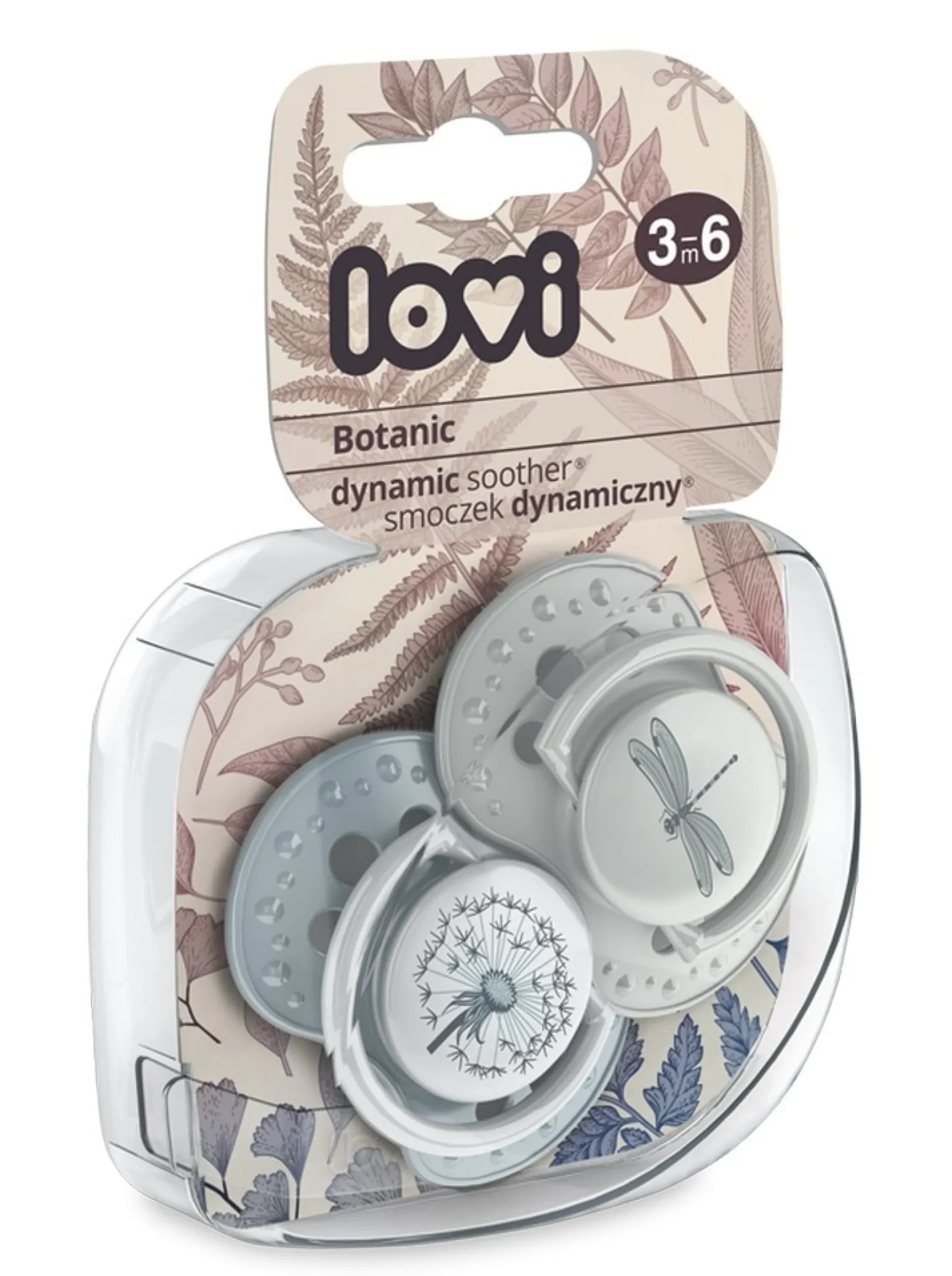 Dynaaminen tutti silik Lovi 3-6 kk (2 kpl) Botanic