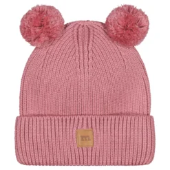 Metsola Knitted Pom Pom merinovillapipo, Rosy