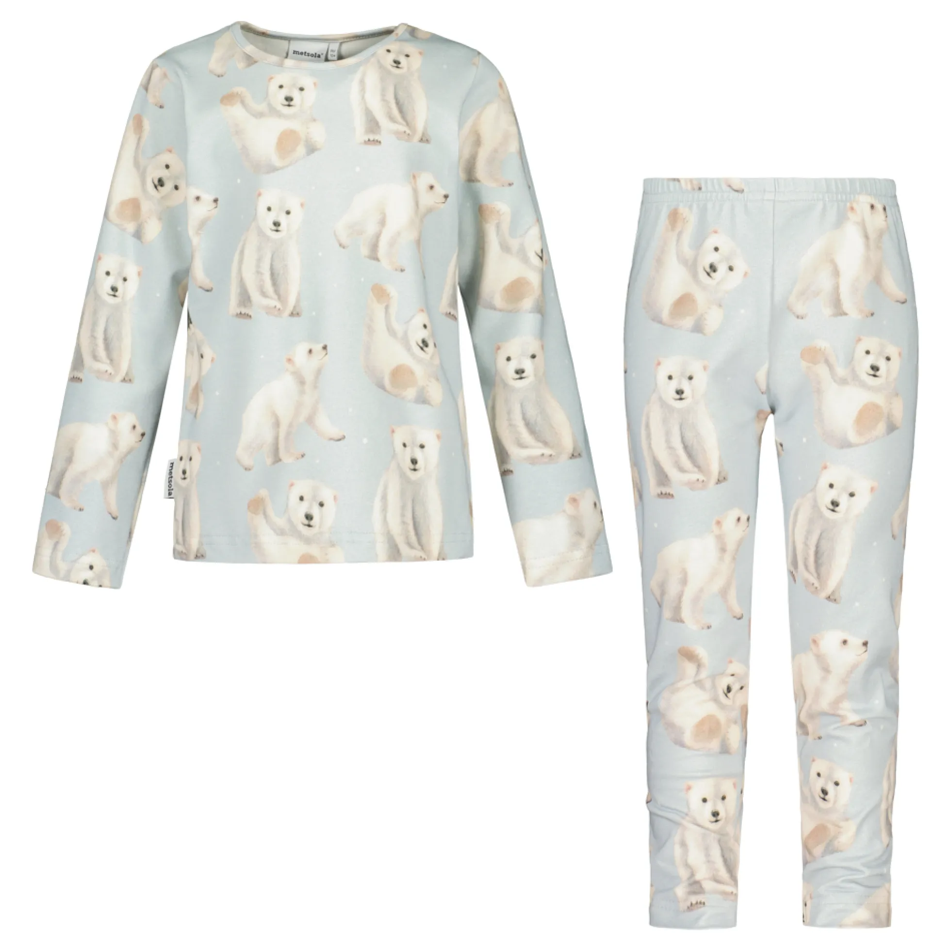 Metsola Polar Bear Pyjama, Icy Blue