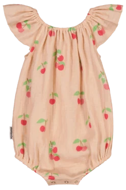 Metsola Sweet Cherries muslin -romper