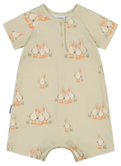 Metsola Tiny Farmers Rib Romper, Milky Pear