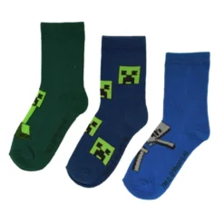 Minecraft sukat 3-pack, Sininen