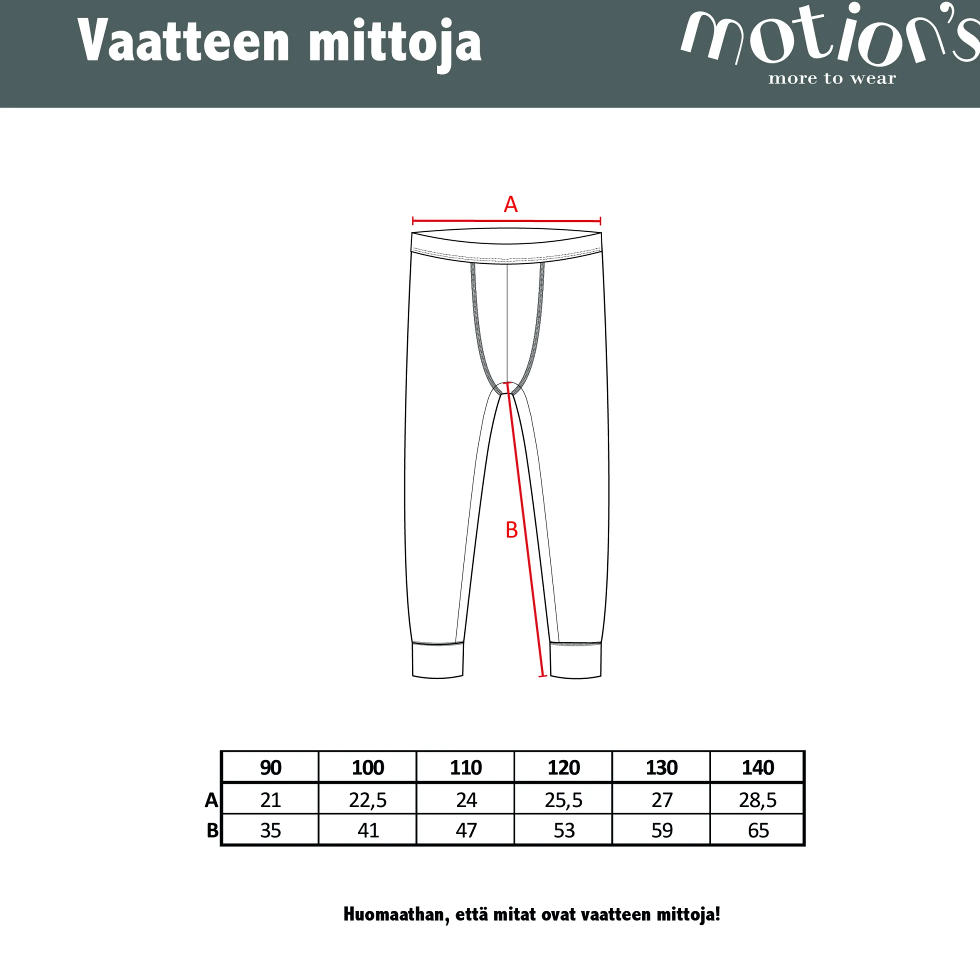 Motion's pitku00e4t kalsarit