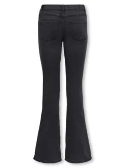 Only Girls Rain Flared farkut, Washed Black