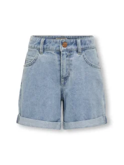 Only Girls Vega farkkushortsit, Light Blue Denim