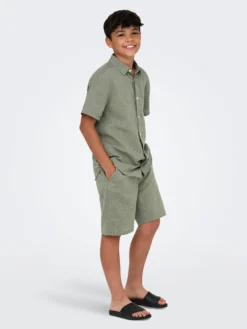 Only & Sons Caiden pellavakauluspaita, Swamp