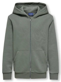 Only & Sons Ceres vetoketjullinen huppari, Castor Grey