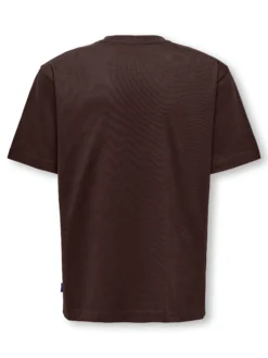 Only & Sons Fred T-paita, Tummanruskea