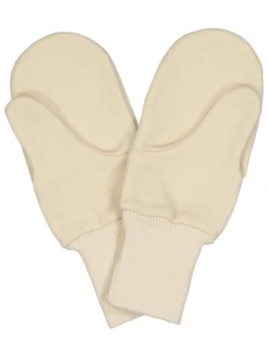 Ruskovilla merinovilla lapaset silkkivuorilla, luonnonvalkoinen